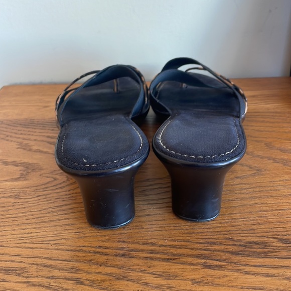 Italian Shoe Maker Black/Leopard Wedge - Picture 3 of 6